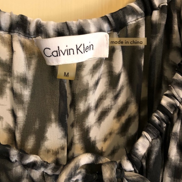 Calvin Klein semi sheer blouse - Picture 3 of 9